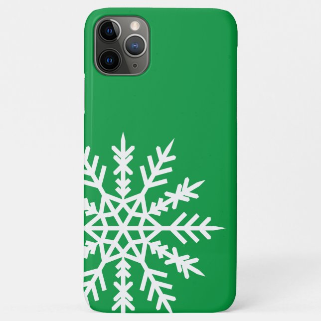 Floco de neve na capas de iphone verde (Verso)