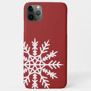 Floco de neve na capas de iphone vermelha