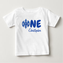 Floco de neve primeiro aniversario Baby T-Shirt