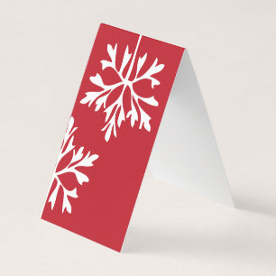 Floco de neve simples no fundo vermelho