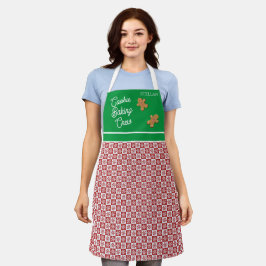 Floco de Neve Vermelho e Branco Apron