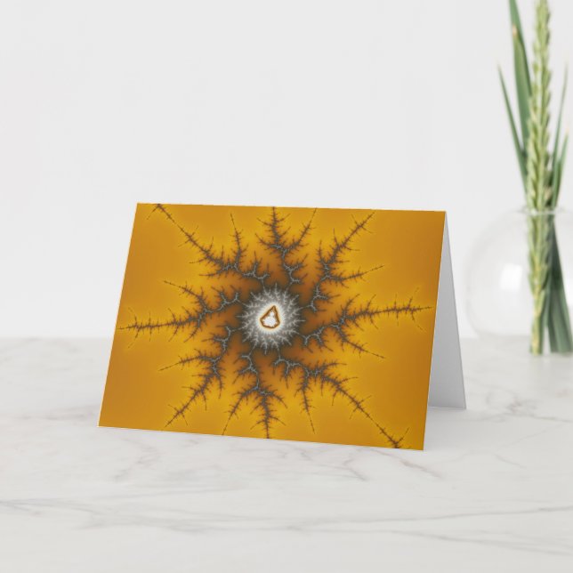 Floco do gelo - cartão de Natal do Fractal (Frente)