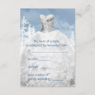 Flocos de Neve Azuis de Inverno Quinceanera RSVP