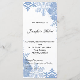 Flocos de neve azuis no Programa Casamento Branco