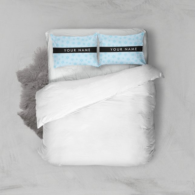 Flocos de neve azuis, seu nome, Personalize (Criador carregado)