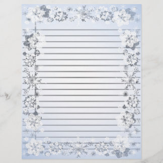 Flocos de neve Borda Forte Papel de carta