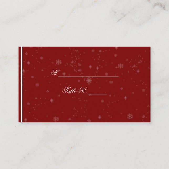 Flocos de neve brancos em Cartões de Casamento de  (Frente)