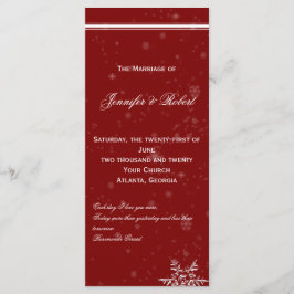 Flocos de neve brancos no programa de casamento de