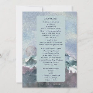 Flocos de neve cartões de agradecimentos de invern