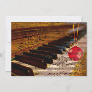 flocos de neve colagem cartões de natal pianistas
