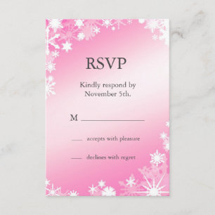 Flocos de neve cor-de-rosa macios RSVP