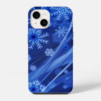 Flocos de Neve de Inverno Azul Natal