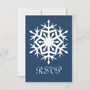 Flocos de neve de inverno com placa RSVP de Marinh