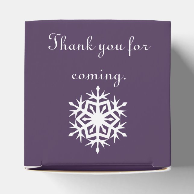 Flocos de Neve de Inverno em Caixa de Favor Purple (Topo)