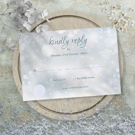 Flocos de Neve de Inverno Escrita Elegante RSVP