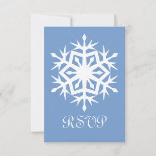 Flocos de neve de inverno na placa RSVP Periwinkle