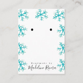 Flocos de neve de Natal Artisan Ouvindo Cartões