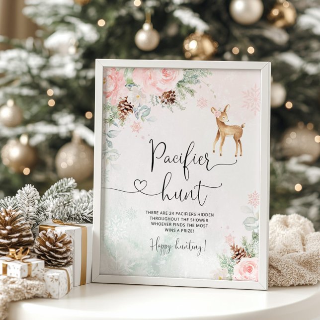 Flocos de neve de veado escamoteador Poster de caç (Criador carregado)