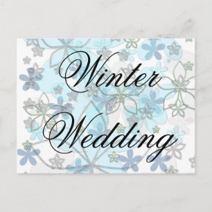 Flocos de neve do convite do casamento no inverno