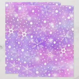 Flocos de neve e estrelas cor-de-rosa-sonho