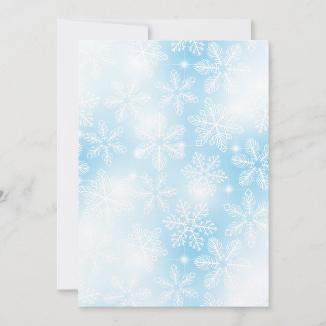 Flocos de neve e luzes em azul (Frente)
