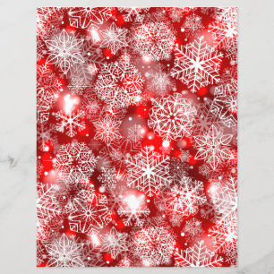 Flocos de neve em vermelho