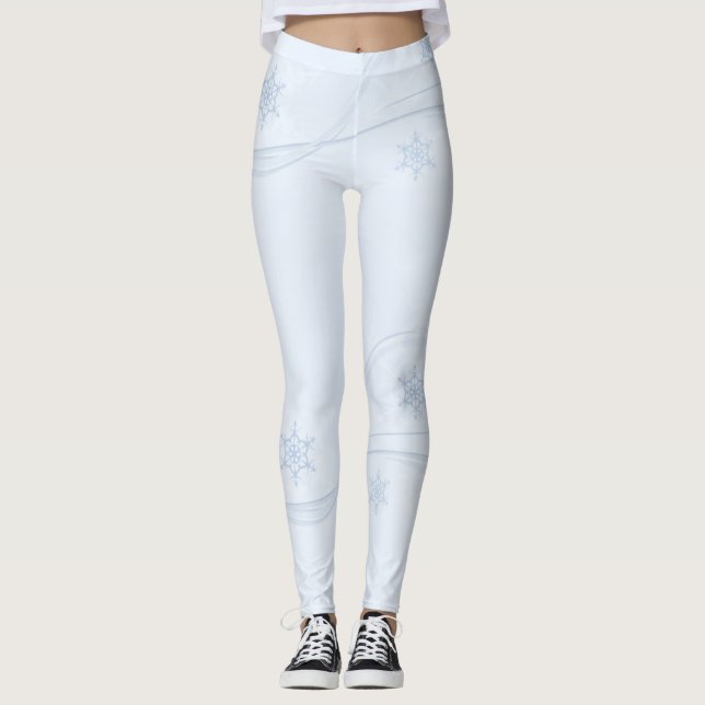 Flocos de neve Leggings femininas (Frente)