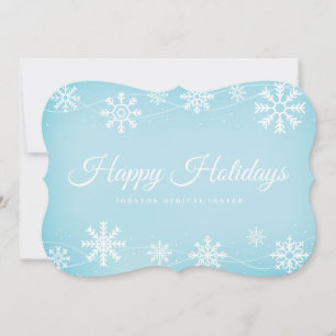 Flocos de neve modernos   Cartões de natal médicos