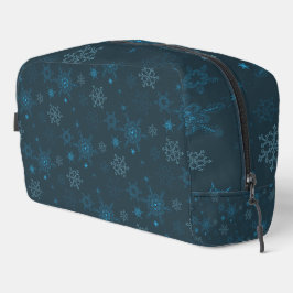 Flocos de neve padrão sem costura azul de inverno