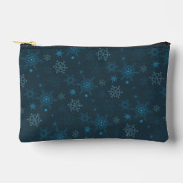 Flocos de neve padrão sem costura azul de inverno