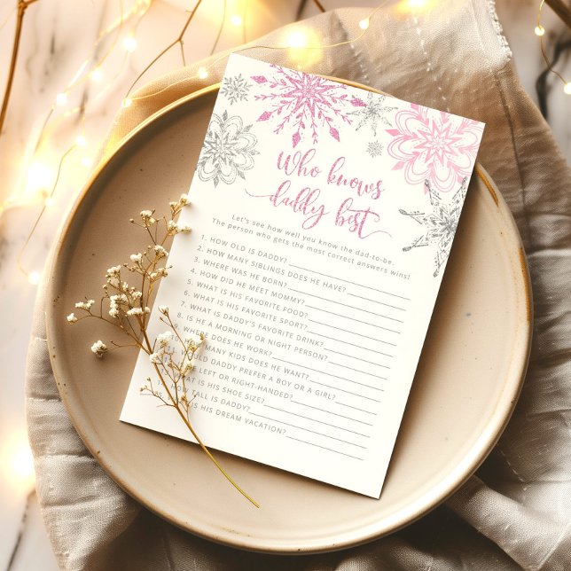 Flocos de neve prateados cor-de-rosa Quem conhece  (Criador carregado)