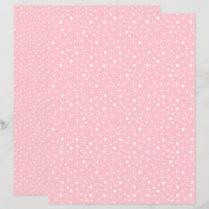 Flocos de neve retrorreflectores cor-de-rosa e pap