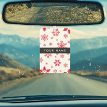 Flocos de neve vermelhos, seu nome, personalize