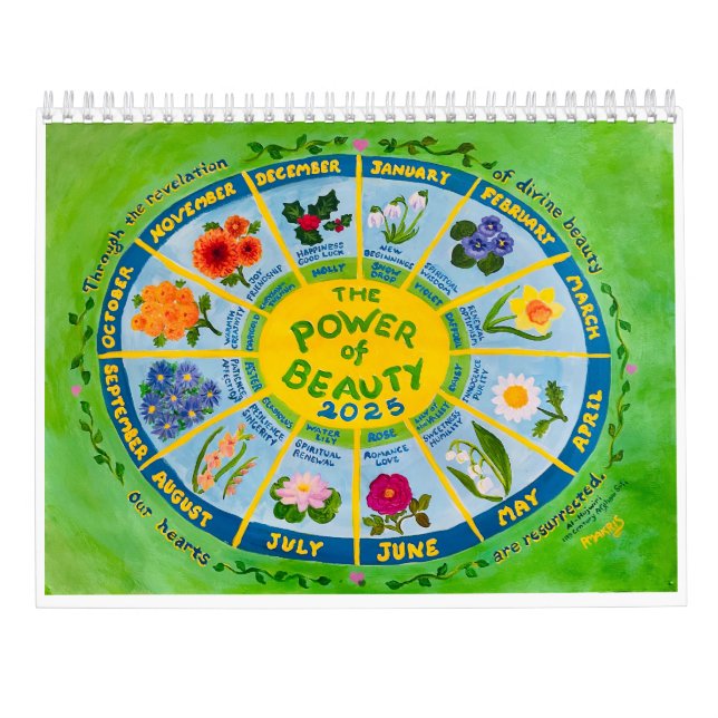 Flor 2025 do Calendário Inspiracional Mês (Verso)