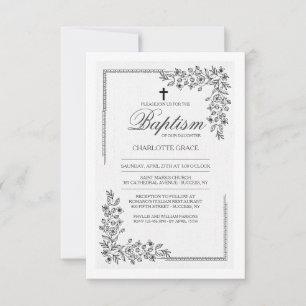 Flor abençoando Convite Religioso