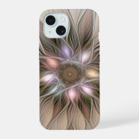 Flor Abstracta de Flor Beige Marrom Alegre