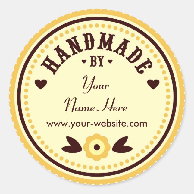 Flor Amarelo Feita Por Autocolantes Personalizados (Frente)