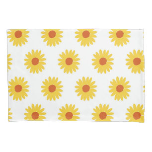 Flor Amarelo Girassol Retro Y2K Branca
