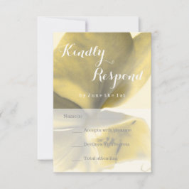 Flor Artística em Tons Amarelos - RSVP