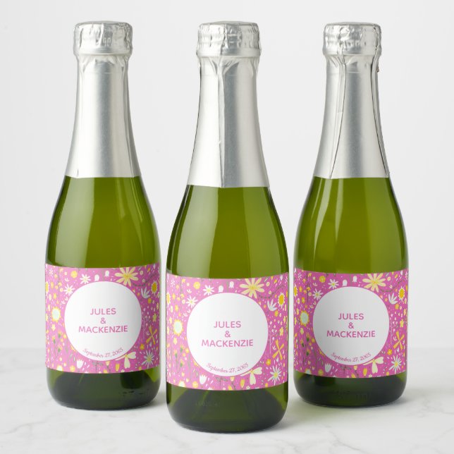 Flor Botânica Rosa (Garrafas)