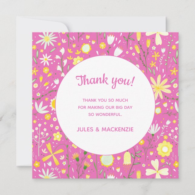 Flor Botânica Rosa, Obrigado (Frente)