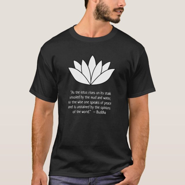 Flor Branca de Lotus e Camisa Buda (Frente)