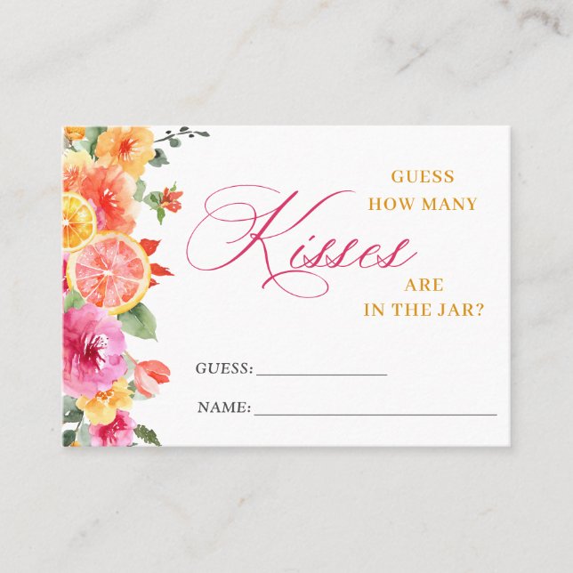 Flor Brilhante Festivo Adivinha Quantos Cartões De (Frente)