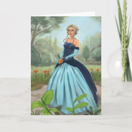 "Flor cartão no jardim"