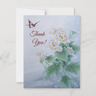 Flor Chinês com Borboleta