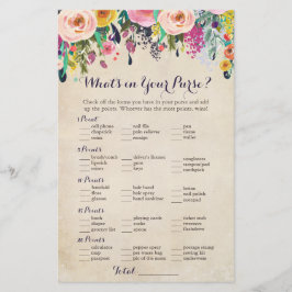 Flor Colorida O que há no seu jogo de bolsa, Vinta