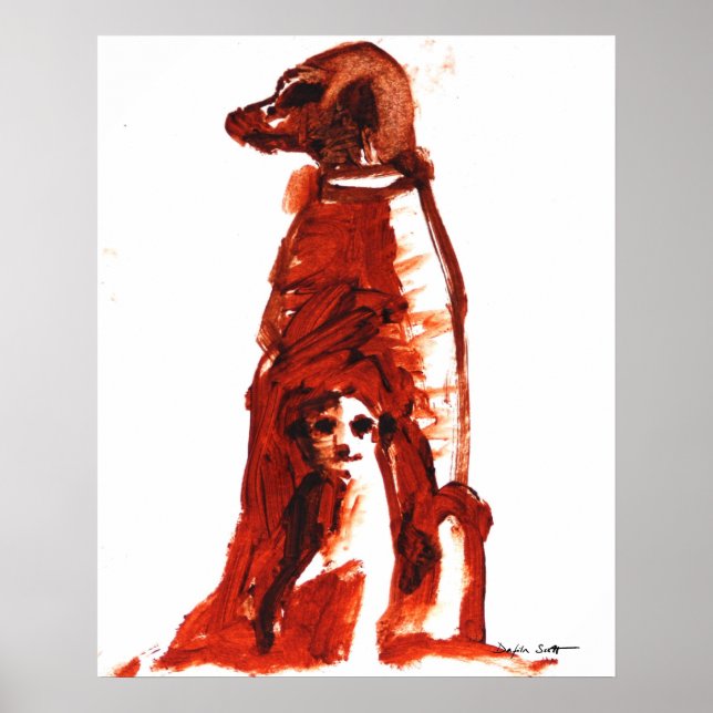 Flor com filhote - Impressão de arte (Frente)