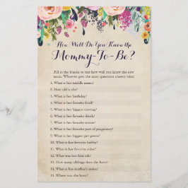 Flor Como Você Conhece Bem O Teste De Mamãe?