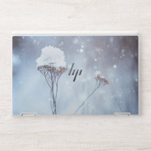 Flor congelada na cena do inverno