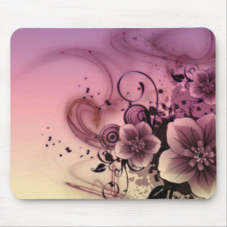 Flor cor-de-rosa Mousepad de Girlie